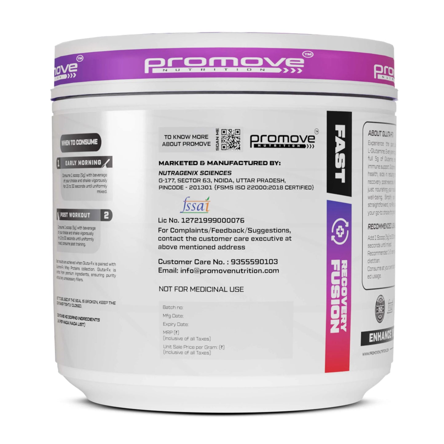 Gluta-FX L-Glutamine + Free Shaker