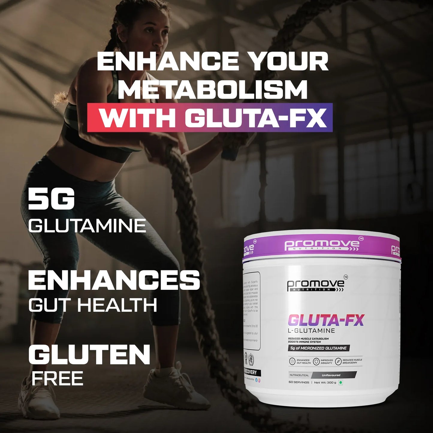 Gluta-FX L-Glutamine + Free Shaker