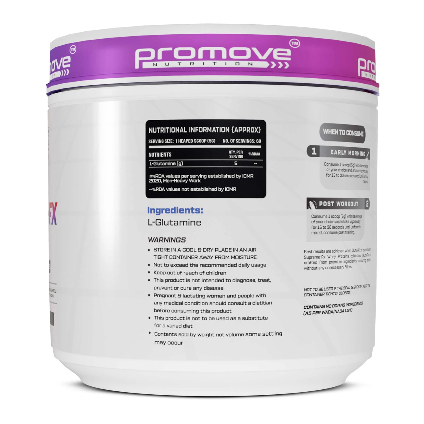 Gluta-FX L-Glutamine + Free Shaker